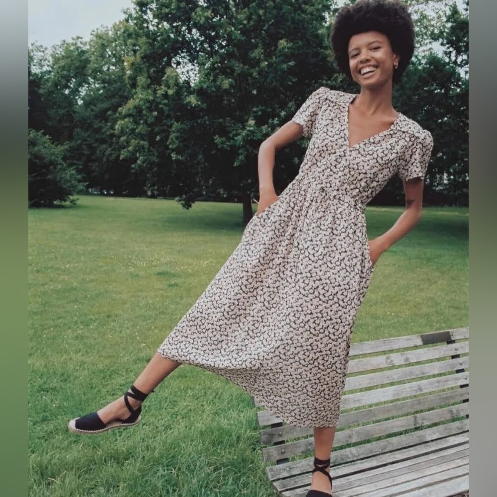 Christy Dawn The Dawn Dress in Chamomile Noir, Size Large